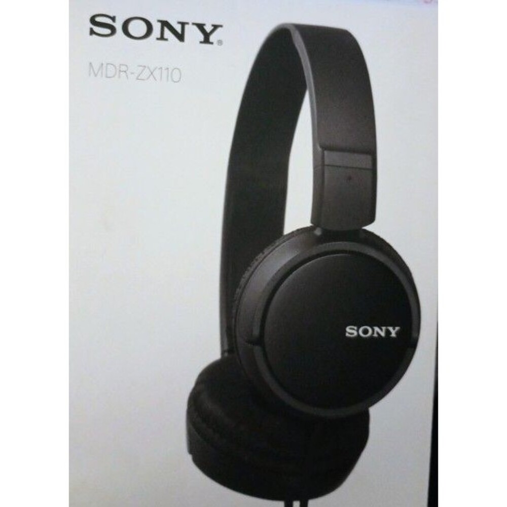 Sony MDR-ZX110 Black Wired 3.5mm Headphones 30mm Drivers. NEW In Box (P0062B6)